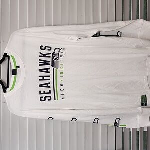 NWT Seattle Seahawks white long sleeved t-shirt NFL Apparel sz XL